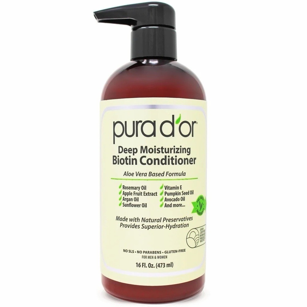 Pura d'or Anti-Thinning Advanced Therapy Biotin Conditioner 16 oz - New Sealed